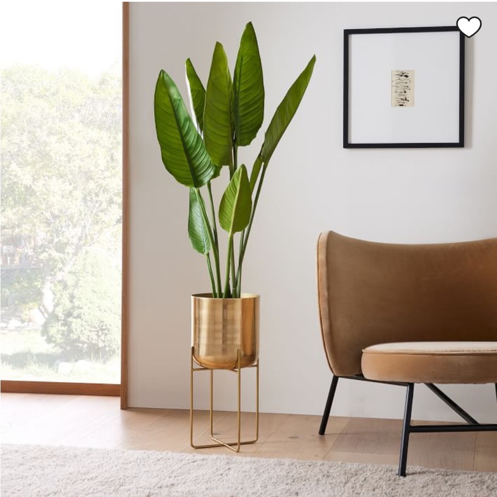 West elm spun metal standing planter